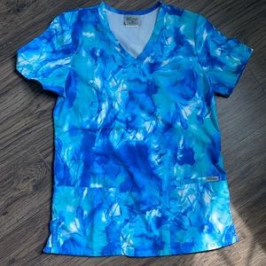 Grey’s Anatomy tie dye scrub top